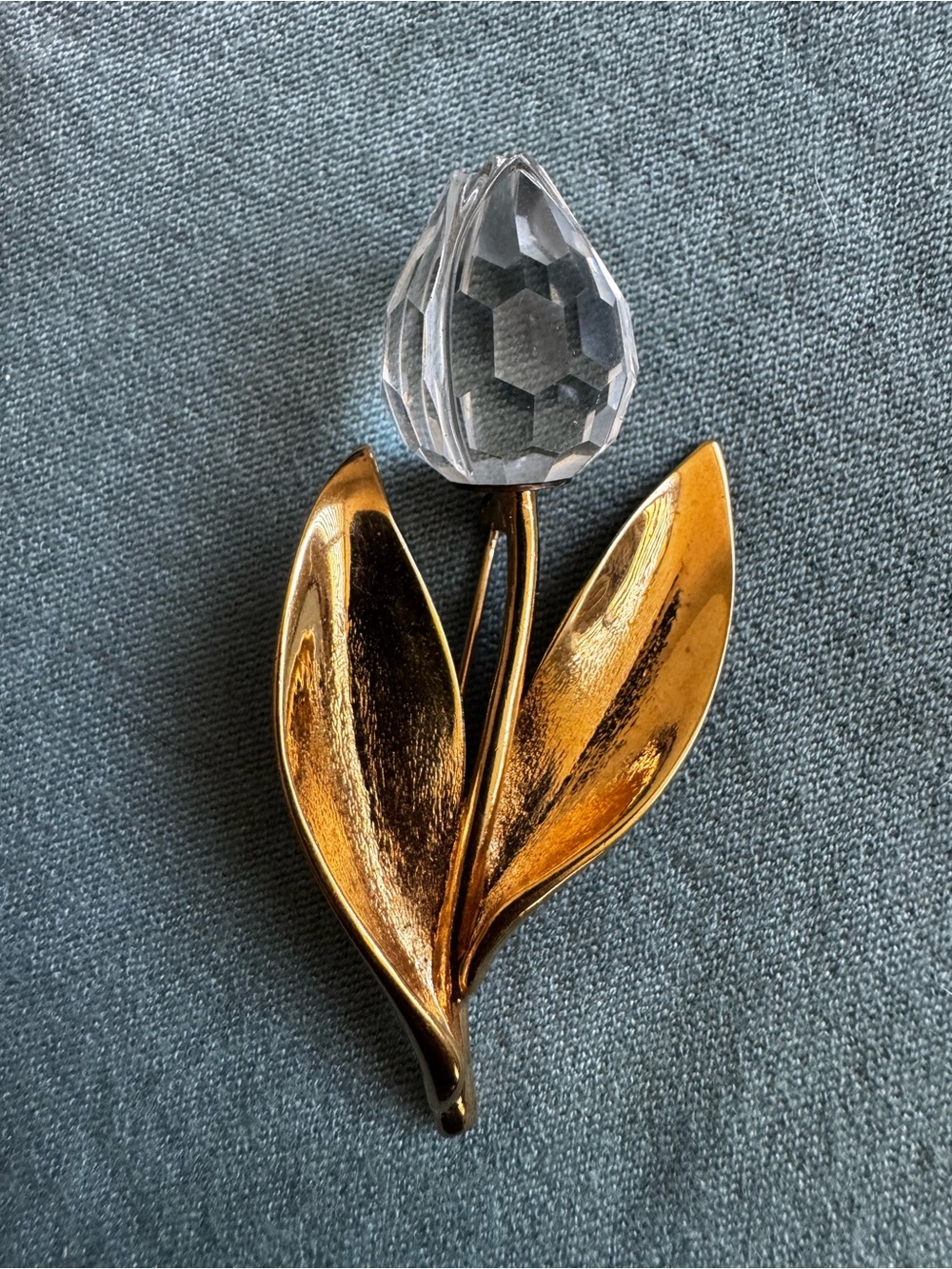 Vintage Swarovski Crystal Memories Tulip Brooch